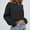 Black, variant on VISALY Turtleneck Sweatshirt Crochet Sweaters O Neck Top Long Sleeve Sweatshirt Solid Color Casual Thick Pullover Knit Sweaters Comfy Pullovers Womens Hoodies Pullover Basic Sweatshirt Black L