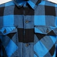 thumbnail image 2 of BRANDIT INDIVIDUAL WEAR Adult Male Flannel Lumber Jacket, Color: Blue Black Ch, Size: L, 2 of 4