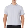 thumbnail image 2 of FRSASU Men's Short Sleeve Hoodie Gym Shirts Lightweight Quick-Dry Athletic Pullover Hooded Workout Fitness Tee Gray, 2 of 7