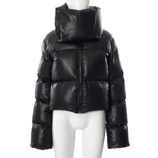 Chaqueta de mujer con bufanda abotonada, chaqueta de algodón cálida, chaqueta de pan para mujer