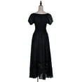 thumbnail image 4 of Anna-Kaci Peasant Maiden Boho Inspired Cap Sleeve Lace Trim Maxi Dress, Black..., 4 of 4