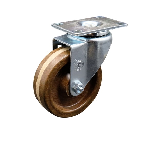 4 Inch High Temp Phenolic Wheel Swivel Top Plate Caster Service Caster Brand