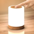 thumbnail image 1 of Lámpara de mesa de noche RGB con carga USB regulable y luz nocturna táctil LED, 1 of 9