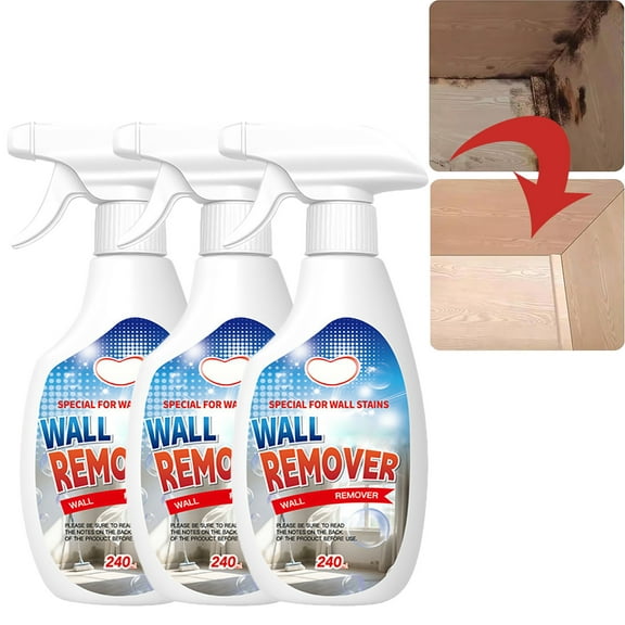 240ml Home Wall Mold Remover, Anti-Mold and Mildew Cleaner for White Walls, Bathroom and Kitchen Stain Removal, No-Scrub Formula for Effortless Cleaning, Quick-Disinfection Spray