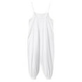 thumbnail image 5 of GEWSEY Toddler Girls Sleeveless Jumpsuits Spaghetti Strap Romper Clothes Long Pants with Pockets 5-6 Years White, 5 of 9