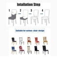 thumbnail image 6 of Dowbom Stretch Dining Chair Covers Durable Removable Washable Chair Slipcover With Elastic Bottom, 6 of 6