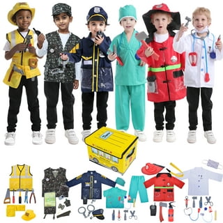  Born Toys 6-in-1 Kids' Dress Up & Pretend Play - Kids Costumes  for Boys & Girls Ages 3-7 Washable Toddler Dress up Clothes w/Storage Box