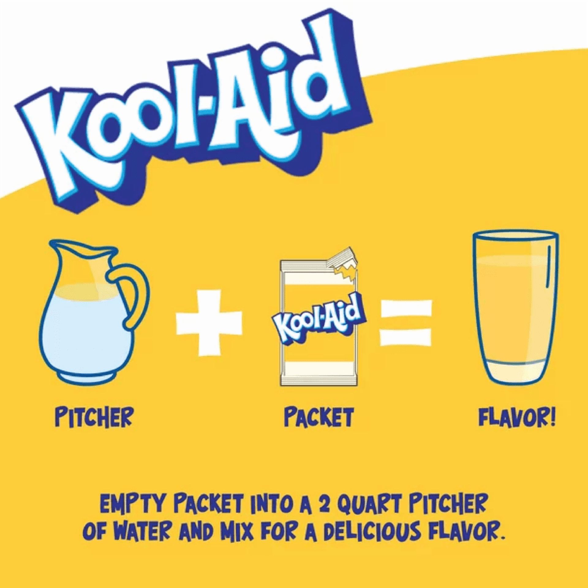 Full Box 48x Packets Kool-Aid Lemonade Flavor Soft Drink Mix | Caffeine Free |
