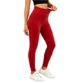 thumbnail image 2 of VBVC Women's Ribbed Knit High Waist Yoga Leggings , Button Detail Workout Pants For Women , Ladies' Stretch Activewear Bottoms, S-2XL, 2 of 5