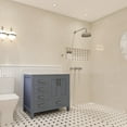 thumbnail image 2 of Ayna Decors Rooh 36 in Charcoal Grey Bathroom Vanity with Sink and White Quartz Countertop, Brushed Nickel Hardware | AVR36CG3002, 2 of 10