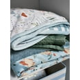 thumbnail image 3 of Modern Moments By Gerber Baby & Toddler Boys Reversible Plush Blanket, White, 3 of 13