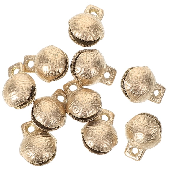 TABLZONE 10-Pack Loud Copper Bells for Farm Animals, Anti-Lost Hanging Bells for Bags and Pets