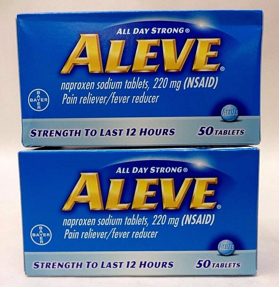 Aleve All Day Strong (2Pack), naproxen sodium tablets, 220 mg (NSAID