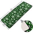 thumbnail image 2 of SKYSONIC 2X6 Feet White Christmas Snowflakes Runner Rug with Rubber Backing, Buffalo Plaid Teal Non Slip Entryway Rug Runner Washable Soft Area Rug Carpet for Hallway Bedroom Kitchen Decor, 2 of 6