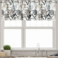 thumbnail image 3 of Ambesonne Abstract Valance & Curtain, Triangles Squares Plygons, 55"x36", Grey Black Cocoa, 3 of 6
