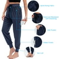 thumbnail image 3 of Pantalones de chándal de mujer con bolsillos con cordón elástico de cintura alta sueltos, 3 of 7