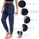 thumbnail image 2 of Pantalones de chándal de mujer con bolsillos con cordón elástico de cintura alta sueltos, 2 of 7