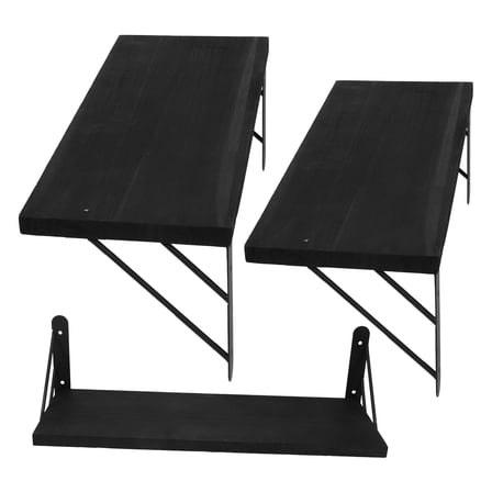 MLINS  Wall Shelf over The Door Hook Shelving Book Home Decor Black