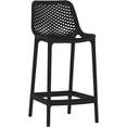 thumbnail image 2 of Meridian Furniture Tabouret de Patio Extérieur Noir Mykonos (Ensemble de 4), 2 of 8
