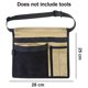 thumbnail image 5 of Delantal de un solo lado con bolsa para herramientas de 5 bolsillos (negro + caqui), 5 of 5