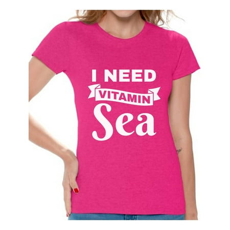 Awkward Styles I Need Vitamin Sea Shirt Vacation Awkward Styles I Need Vitamin Sea Shirt Vacation Shirts For Women Cute Summer Outfit Beach Party Gifts Her Vacay Mode Tshirt T Funny