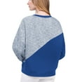 thumbnail image 2 of Women's G-III 4Her by Carl Banks Blue New York Knicks Benches Split Pullover Sweatshirt, 2 of 2