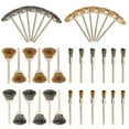 thumbnail image 1 of 36Pcs Laiton en Acier Brosse de Roue de Fil Mis Polissage Nettoyage Outil Rotatif Mini Brosse de Fil Tasse de Roue, 1 of 10