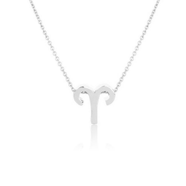 Qarigey Collar de amistad DIY Ins Plata Aries Type3 NO3