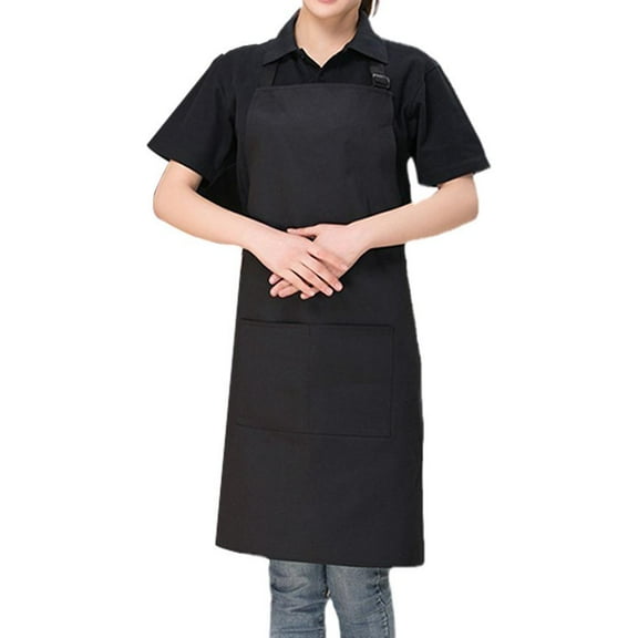 Adult Apron Striped Chef Waiter Apron Kitchen Cook Apron O1E0 2 Pockets A❄ X1O7