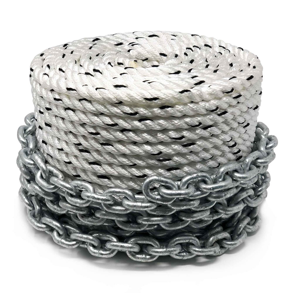 Five Oceans Windlass Anchor Rode Nylon Three Strand 1/2inch x 200ft