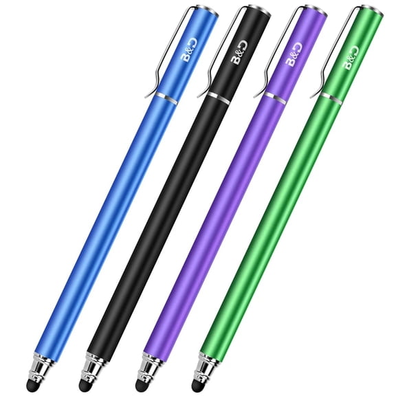 MEKO (4Pcs [New Upgraded] 2-in-1 Universal Capacitive Stylus/styli 5.5" L with 20 Pcs Replacement Rubber Tips