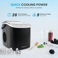 thumbnail image 2 of MotionGrey Portable Countertop Ice Maker Machine - 1.2 L Water Tank, 12 kg/24 h Production, Dual Cube Sizes, Compressor Cooling & Continuous Operation - Compact 6.2 kg ABS Design, 2 of 6