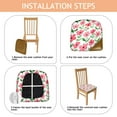 thumbnail image 4 of Pioneer Flower Seat Covers for Dining Room Chairs Set Of 4,Stretch Printed Washable Chair Seat Cover with Elastic Ties and Button,Removable Waterproof Couch Cushion Covers, 4 of 6