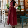 thumbnail image 7 of ClodeEU Women's Sleeveless Round Neck Linen Blend Maxi Dress with Pockets, Casual Loose A-Line Long Dress Red,Women's Plus S, 7 of 7
