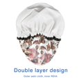 thumbnail image 4 of Shower Caps,Football Patchwork Pattern Waterproof Shower Cap for Women 4 Pieces,Double Reusable Hair Cover for Shower PEVA Elastic Stretch Hem, 4 of 7