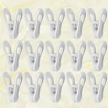 White Clothes Clips Made of PP Plastic for Holding Clothes on Clothesline 25 Pcs Small Size