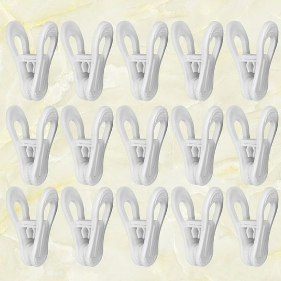 White Clothes Clips Made of PP Plastic for Holding Clothes on Clothesline 25 Pcs Small Size
