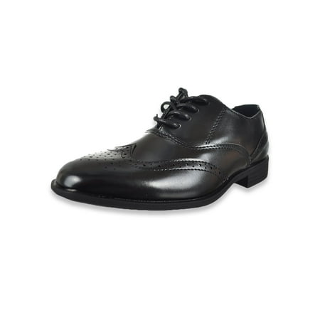 

Jodano Collection Boys Lace Up Dress Shoes (Sizes 5 - 10) - black 2 youth