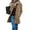 Khaki, variant on Women's Fall Winter Casual Thicken Polyester Stand Collar Single Breasted Coat