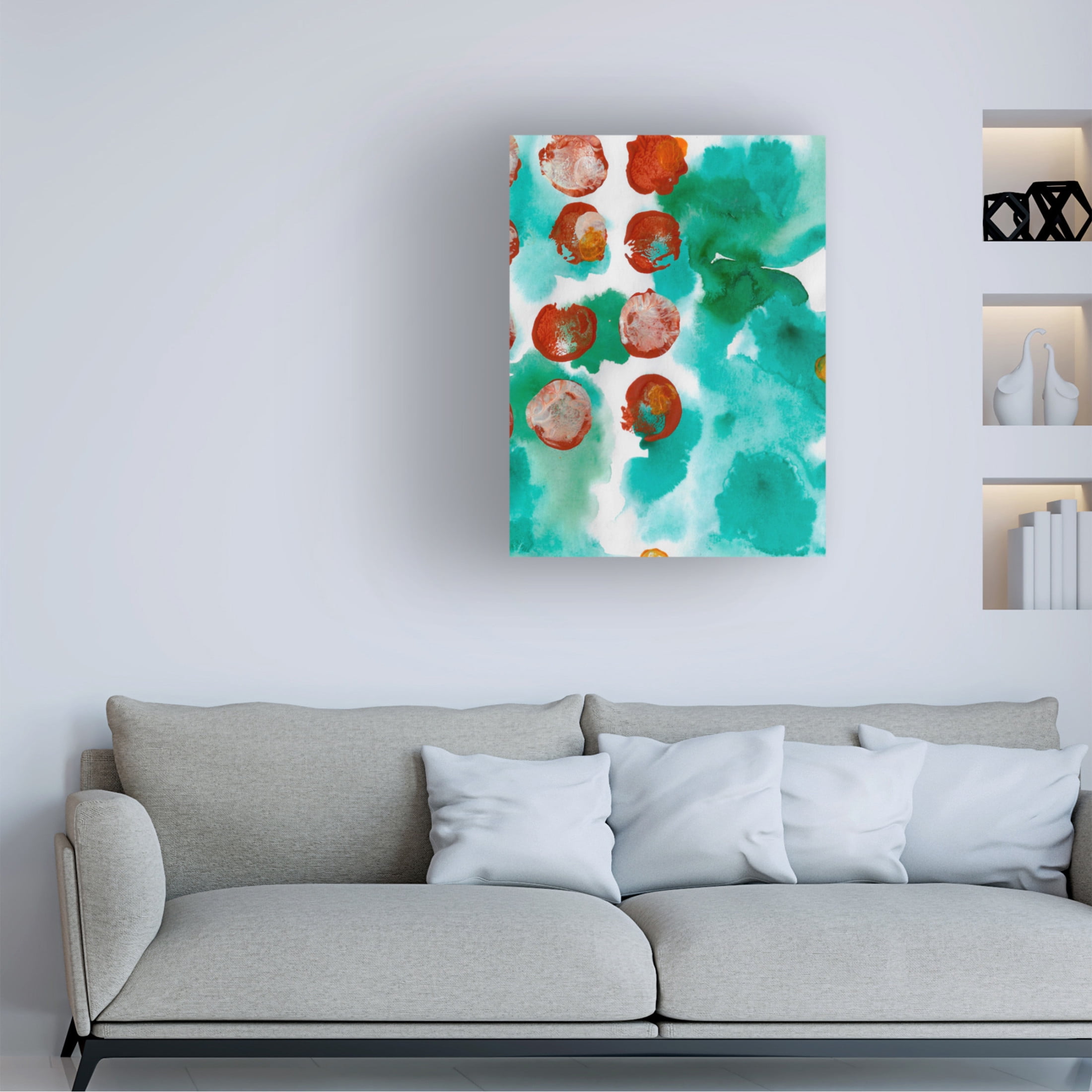 Canvas Wall Art - Maliq 'Dotty 2' Wall Art for Living Room, Bedroom, or Office Décor by Trademark Fine Art - 35 x 47 Inches