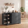 thumbnail image 2 of HOMCOM Sideboard Buffet Cabinet, Small Kitchen Pantry with Door Racks Black, 2 of 10