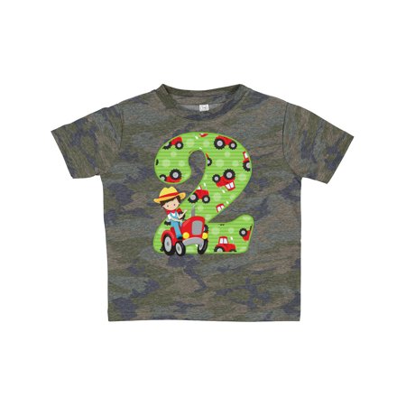 

Inktastic Tractor Boy 2nd Birthday Gift Toddler Boy Girl T-Shirt