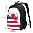 thumbnail image 4 of Hirioo USA Canada Flag for Travel Laptop Backpack with USB Charging Port for Men and Women, 4 of 7