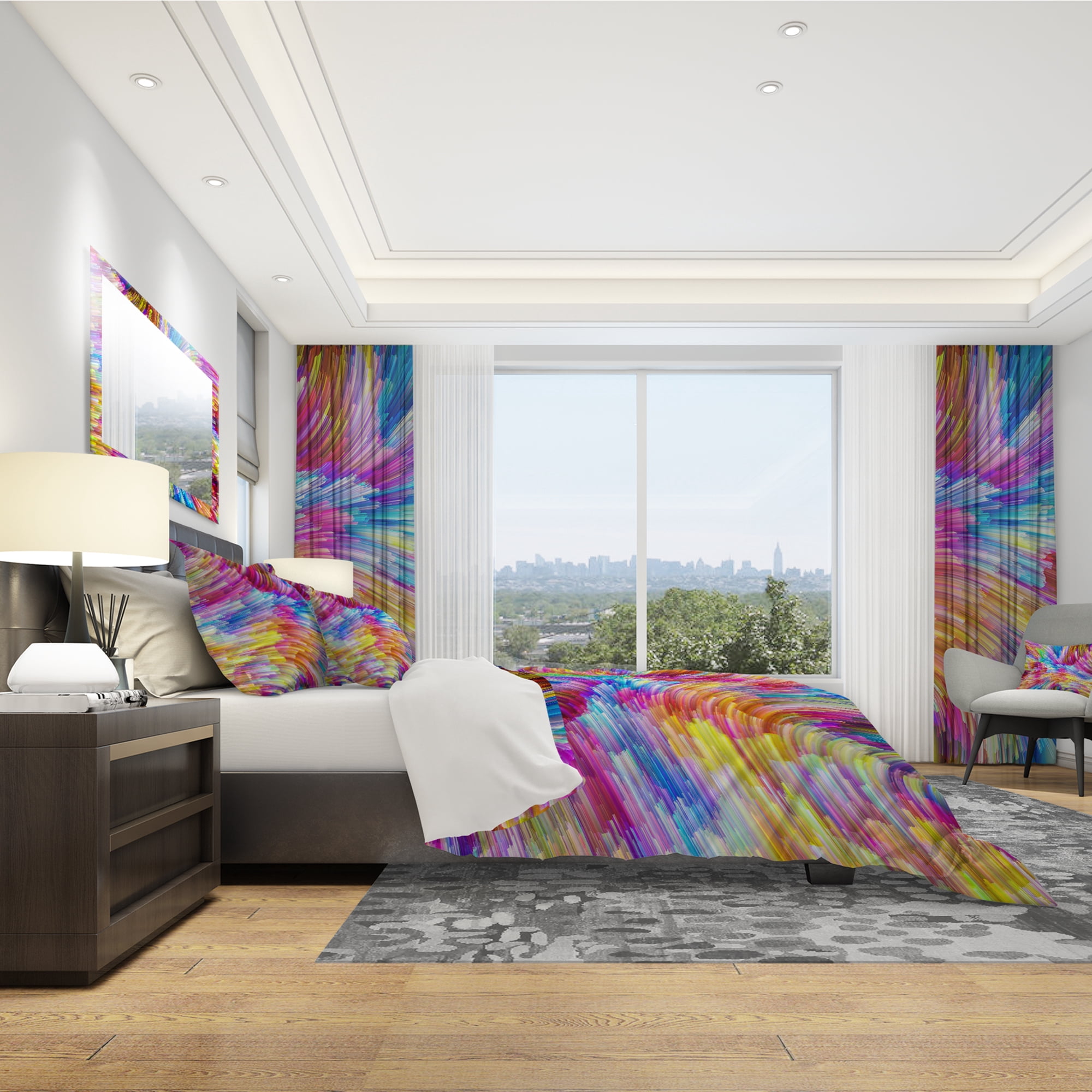 Designart 'Energy of Painter' Modern & Contemporary Duvet Cover Set