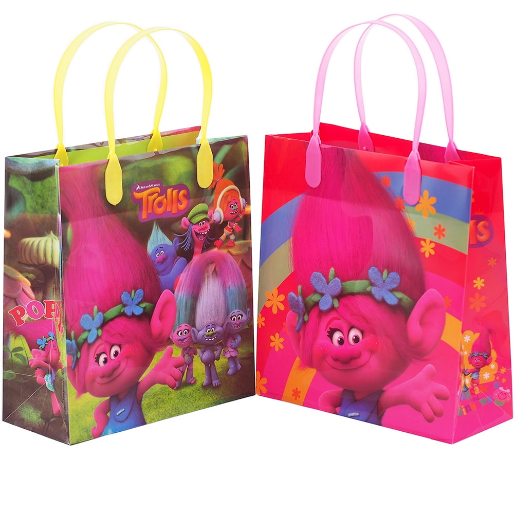 18 pcs DreamWorks Trolls Movie Party Favor Bags Treat Birthday Gift Sack Fun Bag 