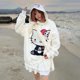 thumbnail image 3 of 2023 Sanrio Hello Kitty Sudadera con capucha de dibujos animados Anime personalidad calle Y2K picante chicas Top moda suelta cremallera pareja cárdigan abrigo, 3 of 4