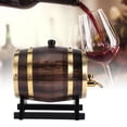 thumbnail image 4 of Baril de Vin Noir Rayé, Baril de Brandy, Chêne Rétro pour Boissons au Vin Rouge, 4 of 8