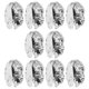 thumbnail image 3 of 10 gorros de aluminio para el cabello con aislamiento térmico, elásticos y para teñir el cabello en casa (plateados), 3 of 5