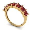 thumbnail image 2 of 1.75 ctw Wedding Band for Women - 18K Yellow Gold Natural Garnet Stackable Eternity Ring, 2 of 6