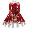 thumbnail image 3 of Vestidos Casuales Para Mujer 派对 Moda Femenina Casual Navidad Cuello En V Mujeres Navidad Gráfico Elegante Vestidos Sin Mangas Moda Sexy Floral, 3 of 3
